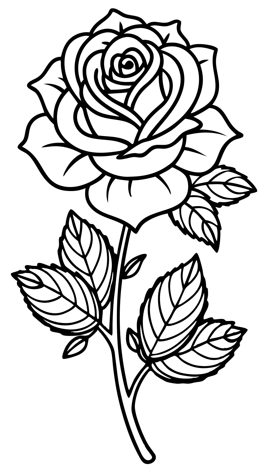 rose coloring page